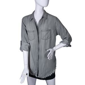 beachlunchlounge Gray Button Down Shirt